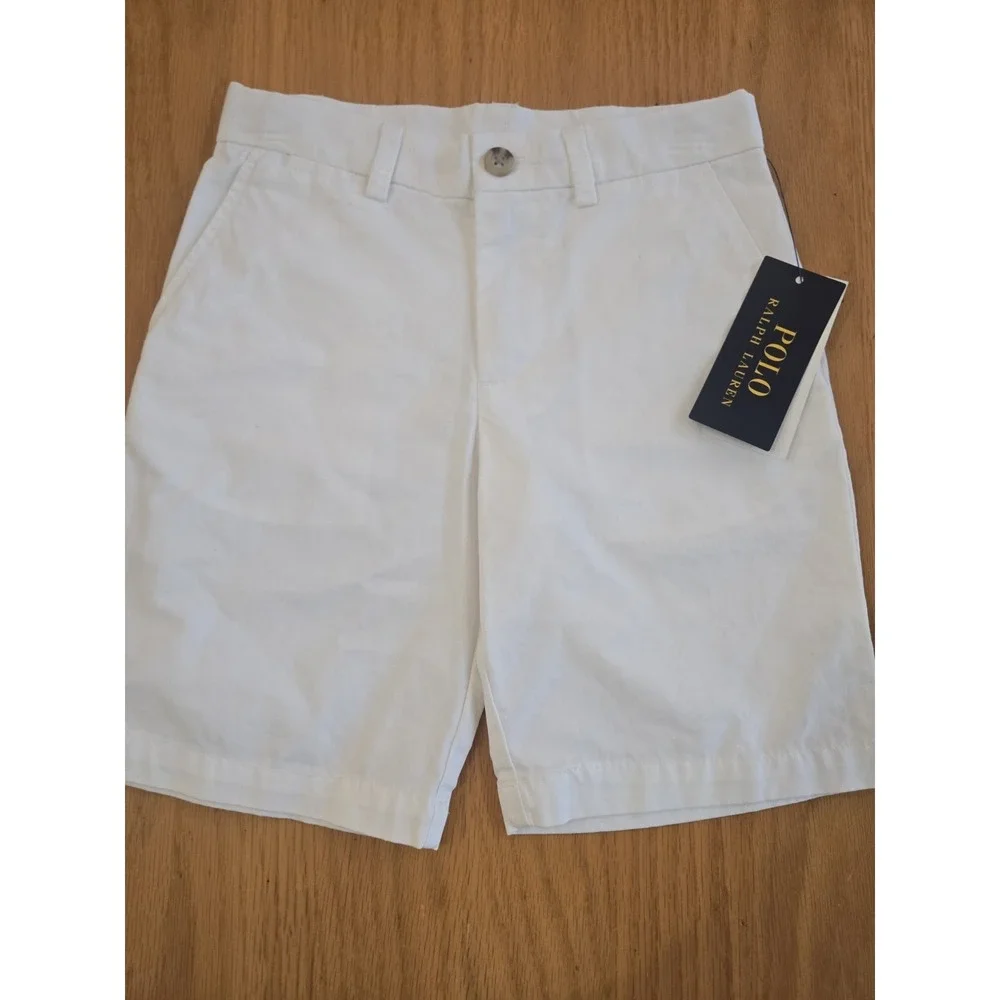 Polo Ralph Lauren Boys 5T 5 Chino White Shorts NWT Summer Beachy Vacation